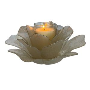 Lotus Flower Pearl Crystal Votive